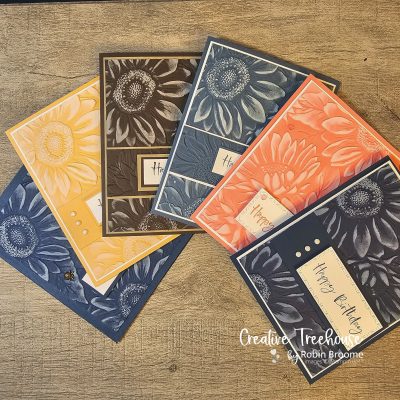 Embossed Sunflower Cards