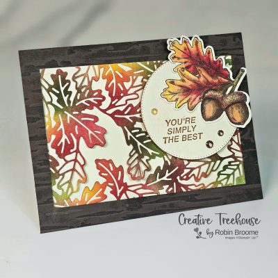 Leaves and Acorns Card